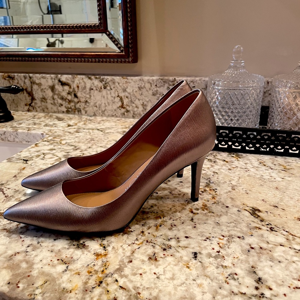 Silver Calvin Klein heels new without box